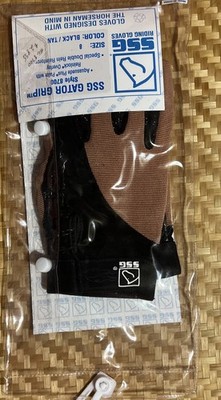 Riding Gloves black/tan #8700 SSG Gator Grip Size 8 New