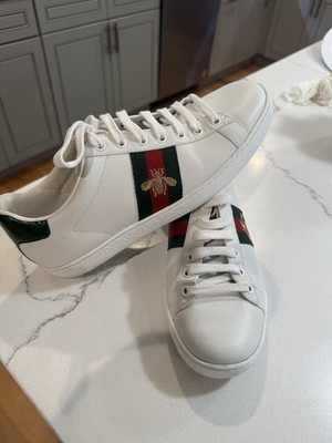 Gucci Ace sneaker with embroidered bee, women s, size 38.5 (US 8.5)