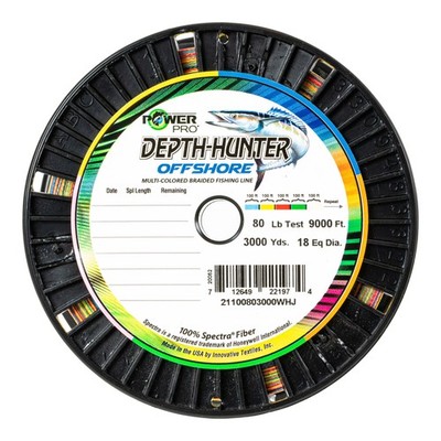 PowerPro Depth-Hunter Offshore Braided Fishing Line - 5_Color - 80lb - 3000ft...