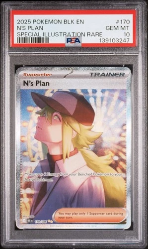 N's Plan 170/086 Special Illustration Rare Blk En-black Bolt Pokemon PSA 10