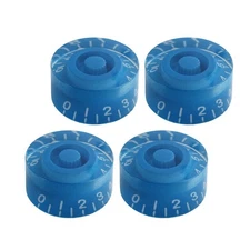 FLEOR 4PCS Guitar Volume Tone Control Speed Blue Knobs Buttons for LP Guitar