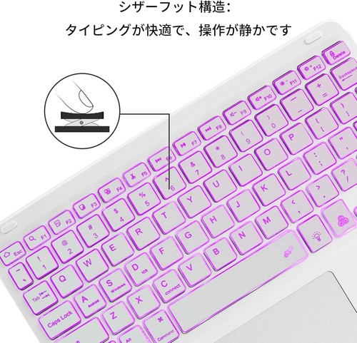 SMART SPACE Bluetooth keyboard Tablet keyboard with touch pad Equipped with 7col - Picture 6 of 9