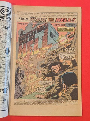 War Is Hell #15 1975 Marvel Chris Claremont Herb Trimpe edición final muerte - Imagen 8 de 11