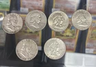 Franklin Half Dollars coin lot Of 6