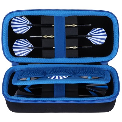 Hard Dart Case Aufbewahrung Halter für Steel Tip & Soft Tip Darts schwarz blau