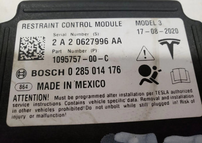 2020 Tesla 3 Automatic Sedan - Safety Module - OEM  1095757-00-C