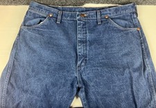 Vintage Wrangler Mens Blue Jeans 40X32 Made In USA 13MWZ