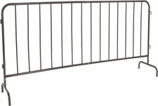 7.5FT Interlocking Barricade Fence,Interlocking Steel Barricade with Bridge Feet