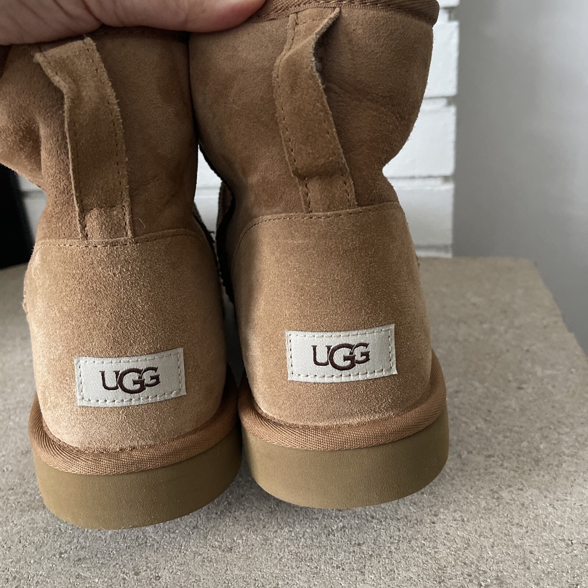 UGG CLASSIC MINI CHESTNUT Men\'s Size 18 Suede Slip On Boots 1002072 UGG CLASSIC MINI CHESTNUT Men main image 2