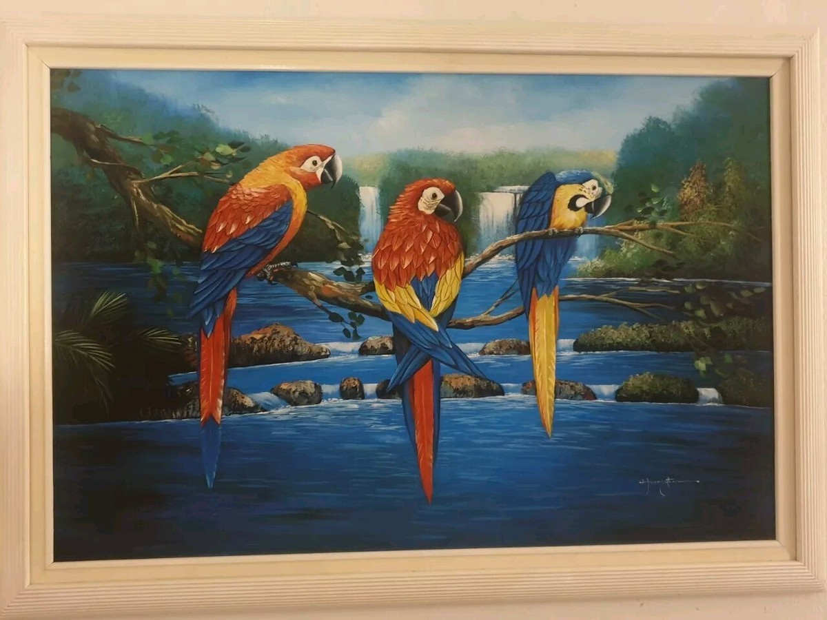 Large Painting Oil On Canvas Original Signed By Artist Beautifully