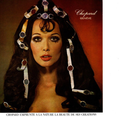 1968 CHOPARD GENEVE WATCH PRINT AD, FINE SWISS WATCH, GOLD, TIMEPIECE, PRINT AD