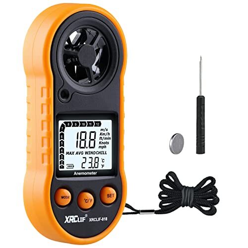 Anemometro digitale per misuratore di velocità del vento, misuratore del (E4Q)