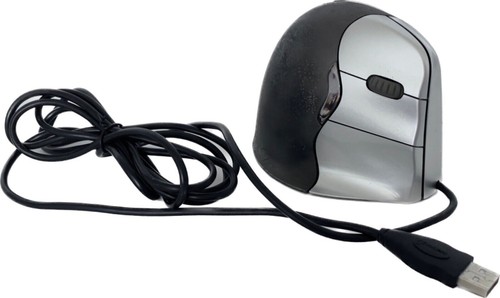 Evoluent VM4R Usb-C Vertikal Maus 4 Medium Rechts Händig Ergonomisch Gerade Grau