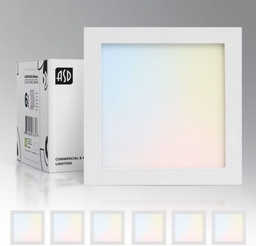 ASD 6-pak 9 cali kwadratowa lampa sufitowa LED podtynkowa biała | 6-pak, 9 - Zdjęcie 1 z 8