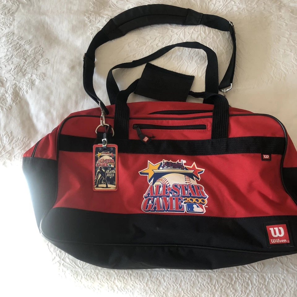 MLB ALL STAR GAME BOLSA DE LONA PROPIEDAD DEL JUGADOR 2000 Rojo/NEGRO WILSON - LEGENDARIO!!!! Foto 3 de 4