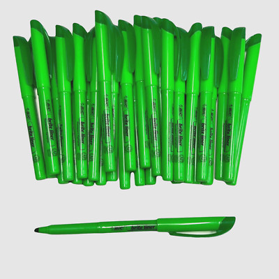 BIC Brite Liner Chisel Tip Highlighter GREEN 30 count Highlighters New