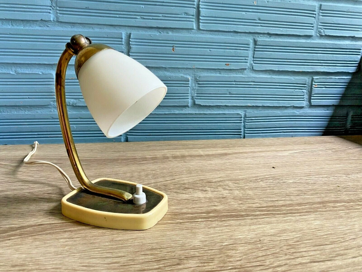 Vintage Table Lamp Mid Century Modern Design Bedside Night Light Antique Space