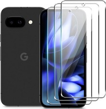3-Pack Tempered Glass Screen Protector Fingerprint Support For Google Pixel 9a