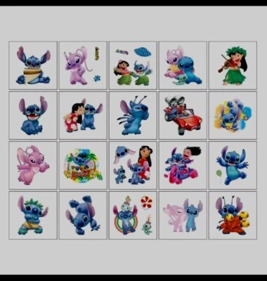 10 X Disney Stitch Temporary Tattoos Children Kids Birthday Party Bag Filler