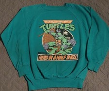 Vintage 1988 Teenage Mutant Ninja Turtles Kid Sweater Sweatshirt Large Donatello