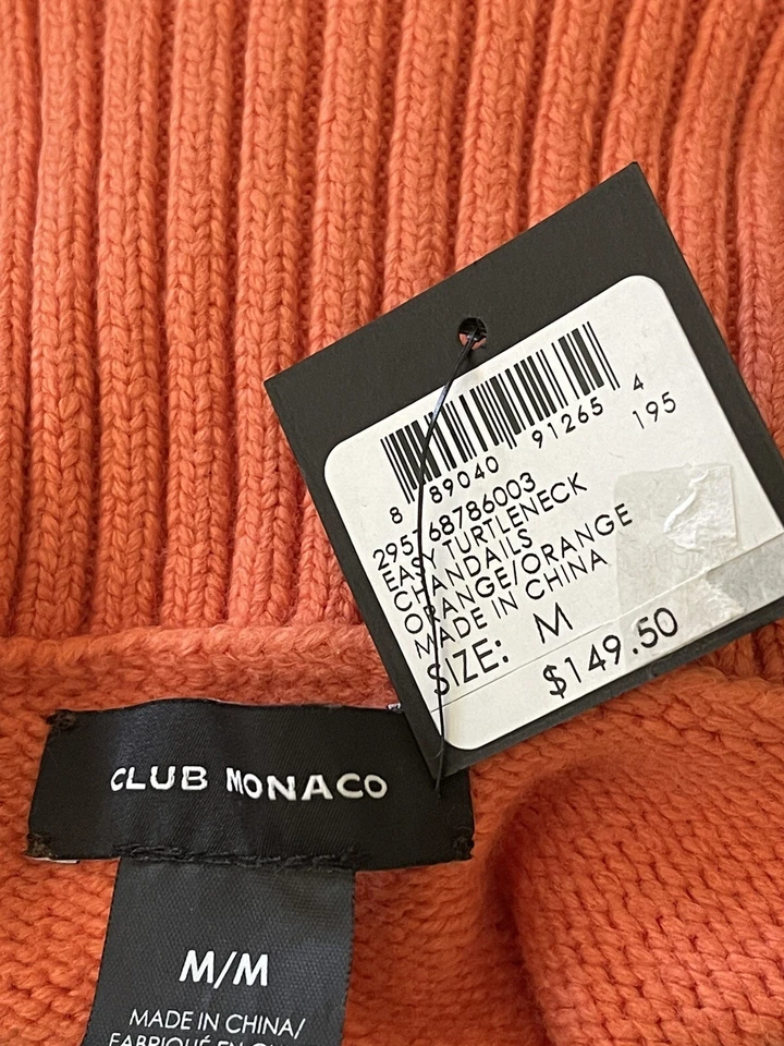 Suéter para mujer Club Monaco naranja corto venta al por menor $149 Foto 3 de 4