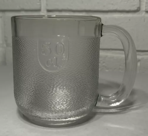 Iittala Krouvi 50 cl Clear Textured Glass Beer or Coffee Mug Cup