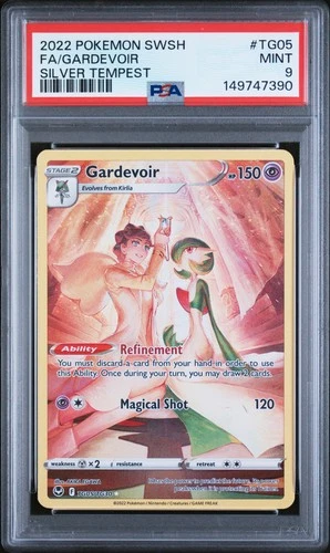 2022 POKEMON SWORD & SHIELD SILVER TEMPEST #TG05 FULL ART/GARDEVOIR PSA 9