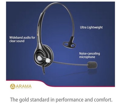 Arama USB Headset with Microphone Noise Cancelling &Audio Controls Ultra Comfort