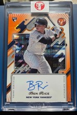 2025 Topps Pristine Ben Rice Orange Refractor /25 Auto RC - Encased Grade Ready
