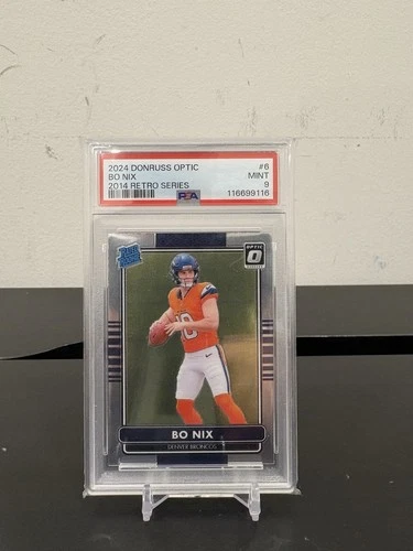 2024 Panini Donruss Optic - 2014 Retro Series #6 Bo Nix (RC) PSA 9