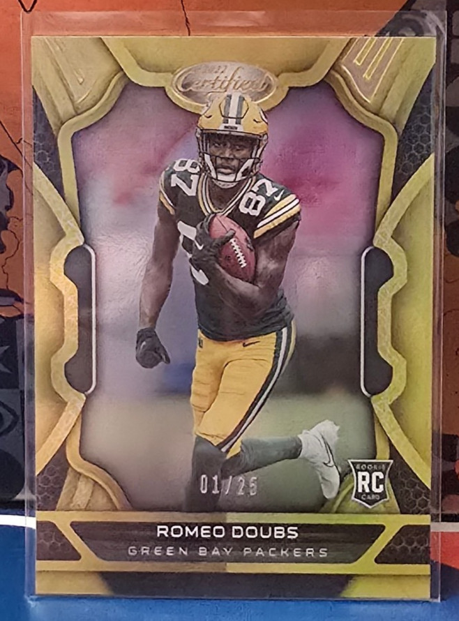 2022 Panini Certified Romeo Doubs SP RC GOLD MIRROR Rookie #1 of 25 1st of run!