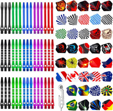 30 Pcs Aluminum Dart Shafts for Steel Tip 50 Mm 53 Mm Dart Stems Accessories wit