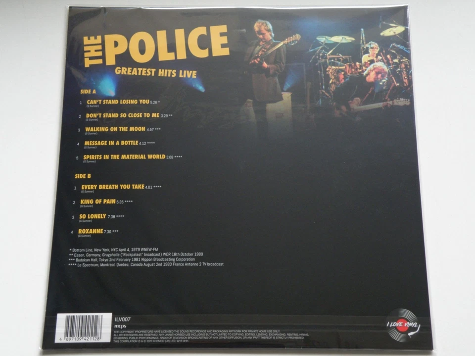 THE POLICE STING *GREATEST HITS LIVE* UK 2023 PRESS 180g 12"LP SEALED MINT VINYL - Image 4 of 4