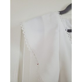 Monique Lhuillier Ivory Brady Eyelet Trim Ruffle Sleeve Bridal Jumpsuit NWT Sz 2