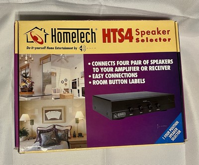  HOMETECH HTS4 Four Speaker Selection System Connects 4 Pairs Of Speakers 