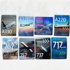 Delta Airline Pilot Trading/Collectible Cards Airbus & Boeing (set of 8) NEW!