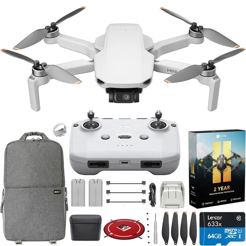 DJI Mini 4K Drone Combo (62min) w/Case & Extra Battery +Extended Warranty Bundle