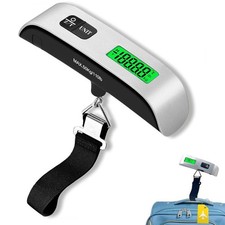 Backlit Hanging Luggage Scale 110lb/50kg Temp Function for Suitcase Weight Check