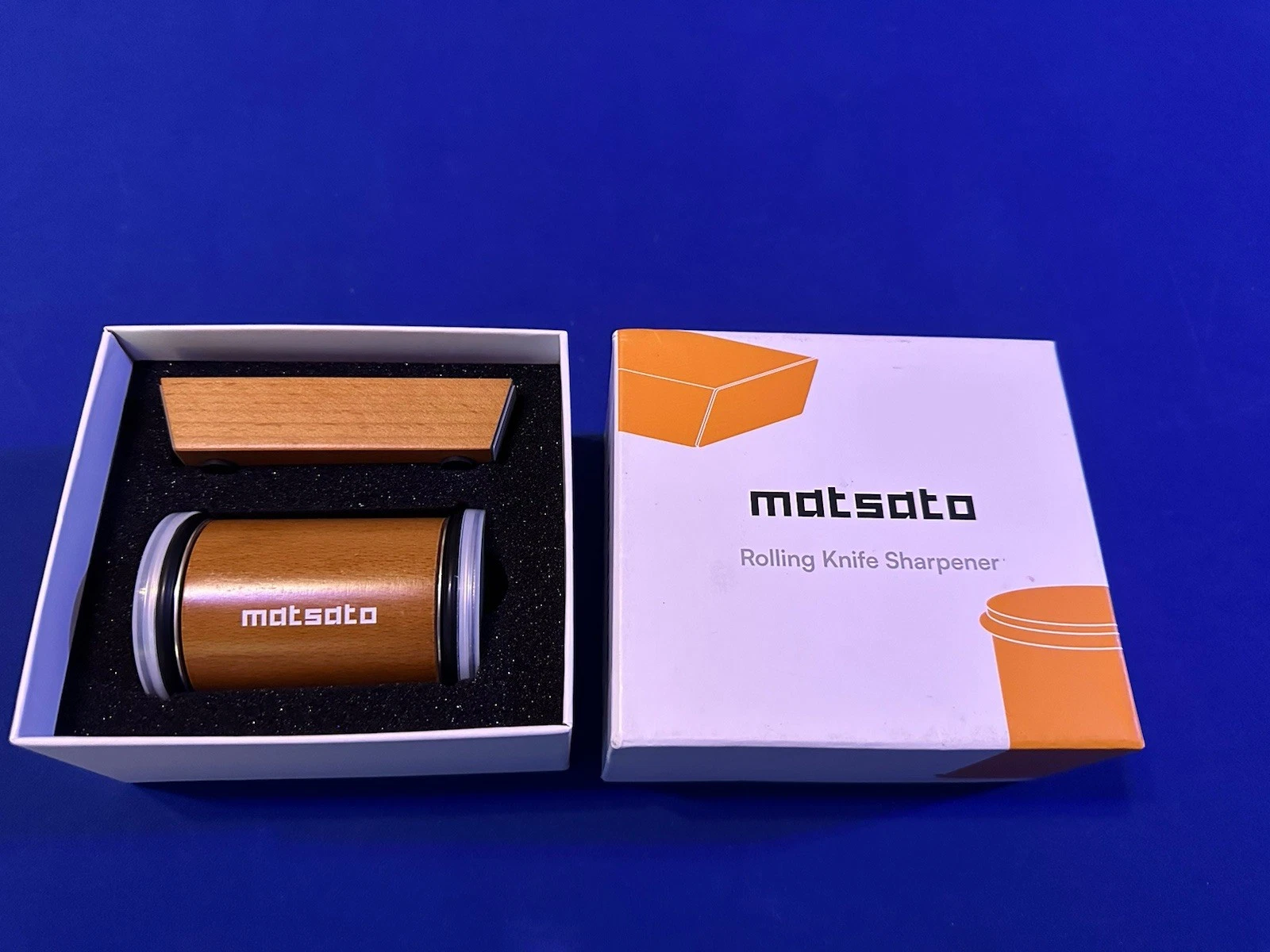 Matsato Rolling Knife Sharpener-Diamond Knife Sharpening Kit with 15/20 Angles