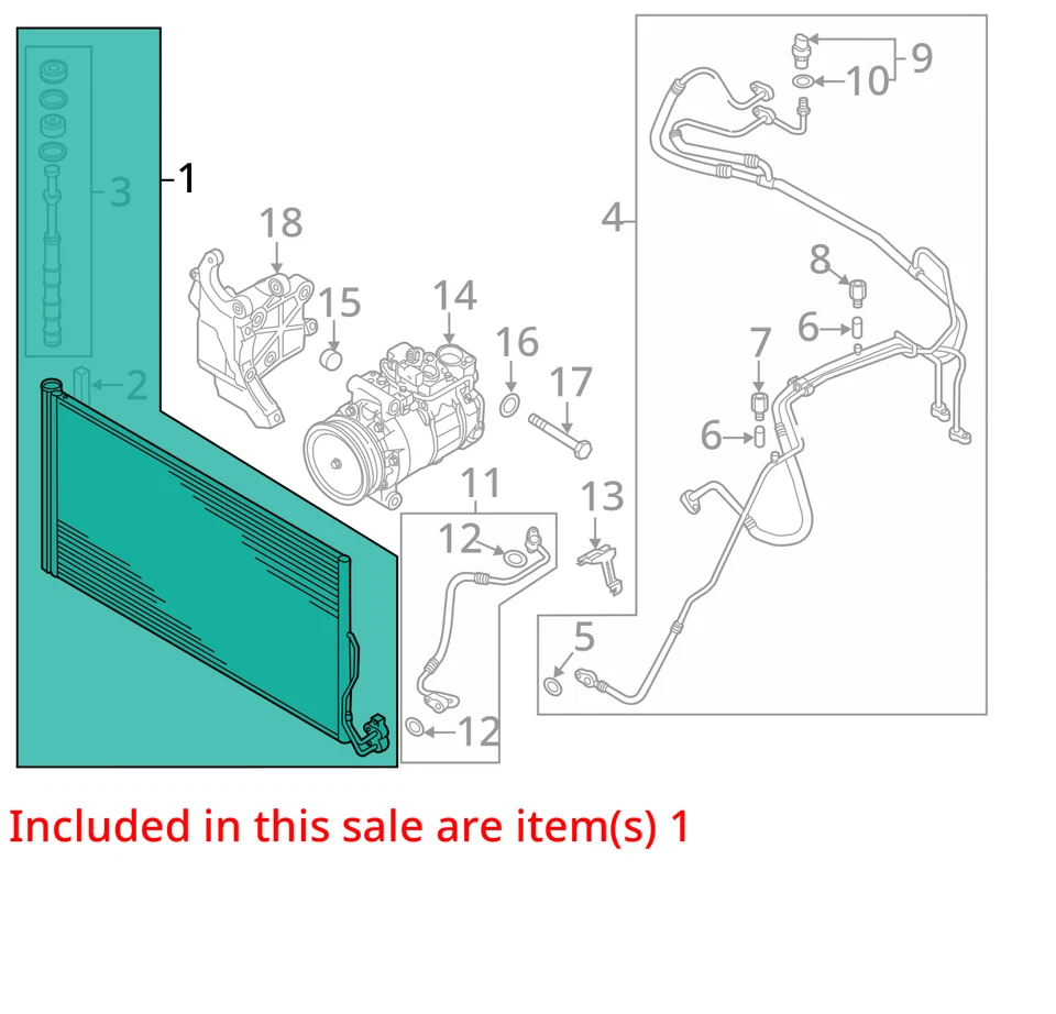 AC Condenser Fits 11-17 TOUAREG 5227135 - Image 3 of 4