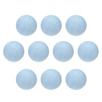 10 StüCk StoffknöPfe,15Mm,Kunststoff,Zum NäHen,Basteln,Hellblau