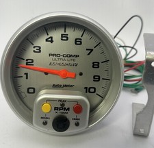 Auto Meter 4494 Ultra-lite Single-range Memory Tachometer Silver Tach Auto Meter 4494 Ultra-lite Single-range Memory Tachometer Silver Tach