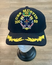 USS Mustin DDG 89 US Navy Baseball Hat Adjustable MADE IN USA By SNIPS