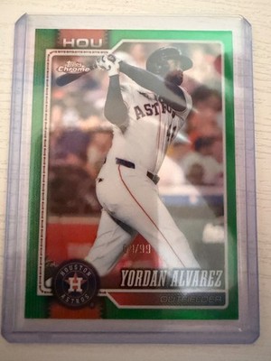 2026 Topps Chrome Yordan Alvarez #3 Green Refractor /99 Houston MVP Buyback