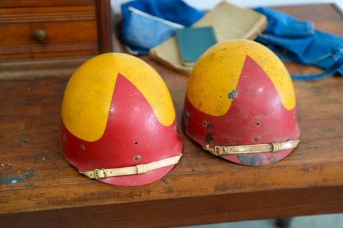 Vintage US Army Military Helmet Liner WWII VFW Band Veteran Solider lot