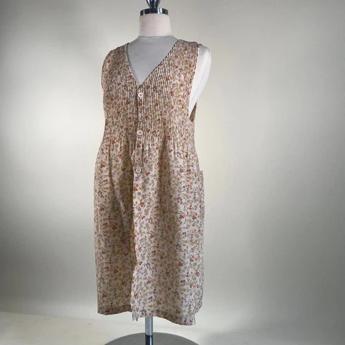 VALENTINO Vestito babydoll vintage cottagecore marrone floreale