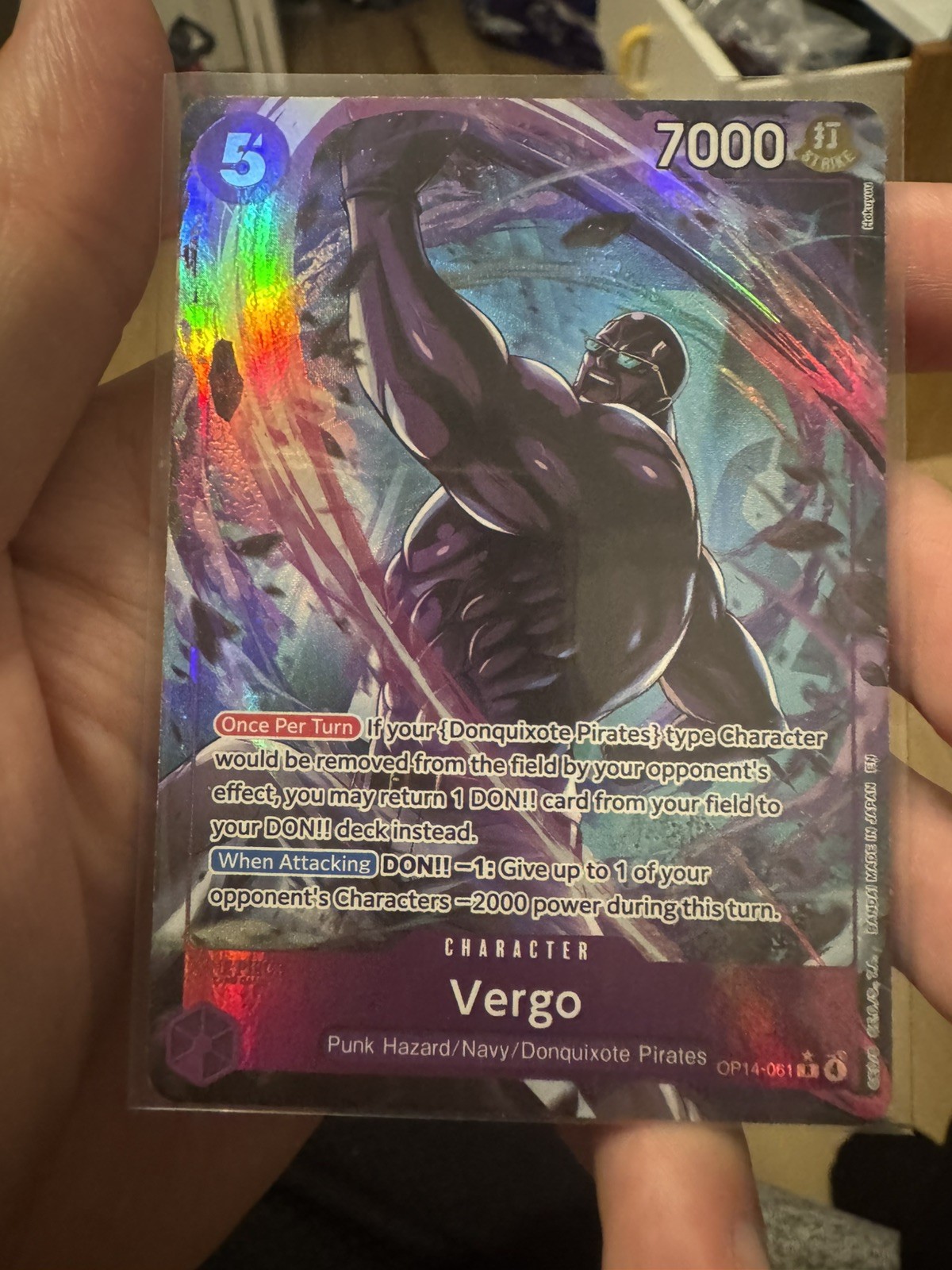 One Piece - The Azure Sea’s Seven - OP14-061 - Vergo - R Alt Art TCG ENGLISH