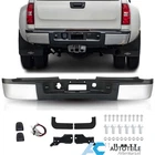 Rear Step Bumper For 2011-2014 Chevy Silverado 2500HD 3500HD W/O Sensors Chrome