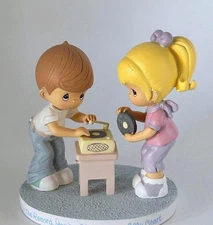 Precious Moments Kids Playing Records 