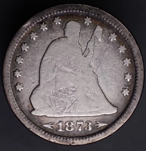 1873 Seated Liberty Quarter VG-F / With Arrows Type